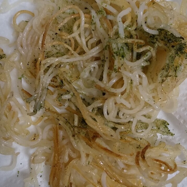 余ったそうめんで♪お煎餅